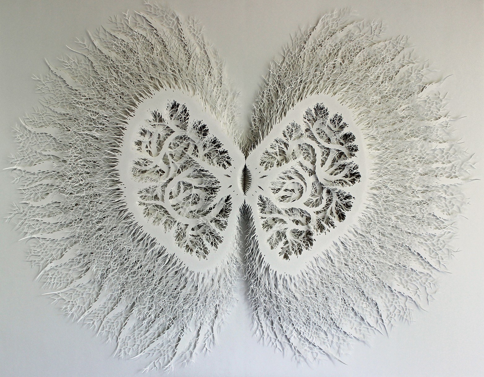 Hand cut layered paper relief sculpture